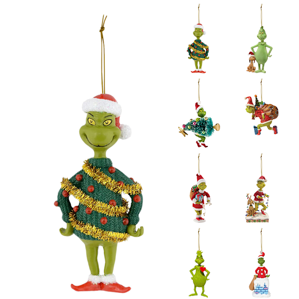 Grinch Juletræshængende Ornament Smykker Hjemindretning E