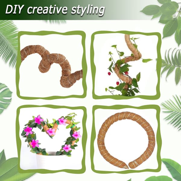48 cm Moss Pinne för Klätterväxter, Kompatibel med Pothos, Stöd Pinnar för Inomhusväxter, Trädgårdsspaljé för Krukväxter[JUN]