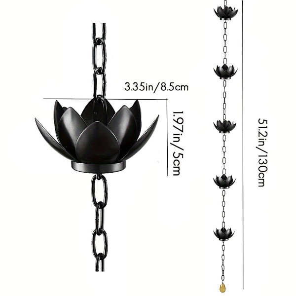 Lotus-sadeketju, ulkokourun syöksytorven korvaaja kupeilla Black