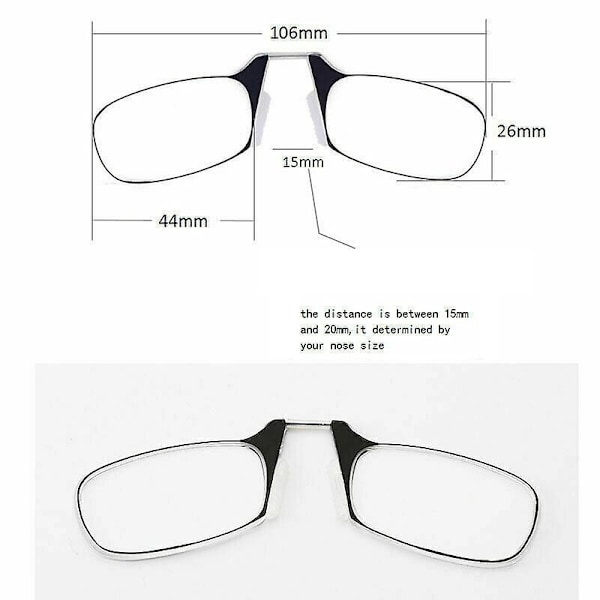 Komfortabel nøglering Mini Næseklemme Læsebriller + Etui Thinoptics Style - Perf Strengthen 2.50
