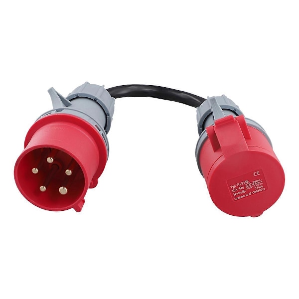 5-Pin Rød 32A Hann til 16A Hunn CEE Adapter Gen Ev Lader Skjøteledning Plugg 400V Socket-Perfet[ch]