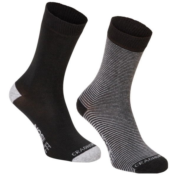 Craghoppers Men's Nosilife Walking Socks (2 Pack) 6-8 Charcoal/S