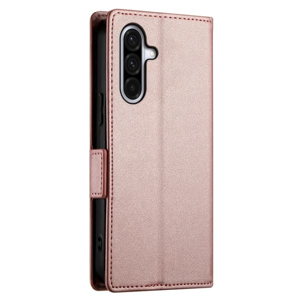 Samsung Galaxy A26 5G Fodral Magnetiskt Frostat Läder Sidorem [JUN] Roséguld
