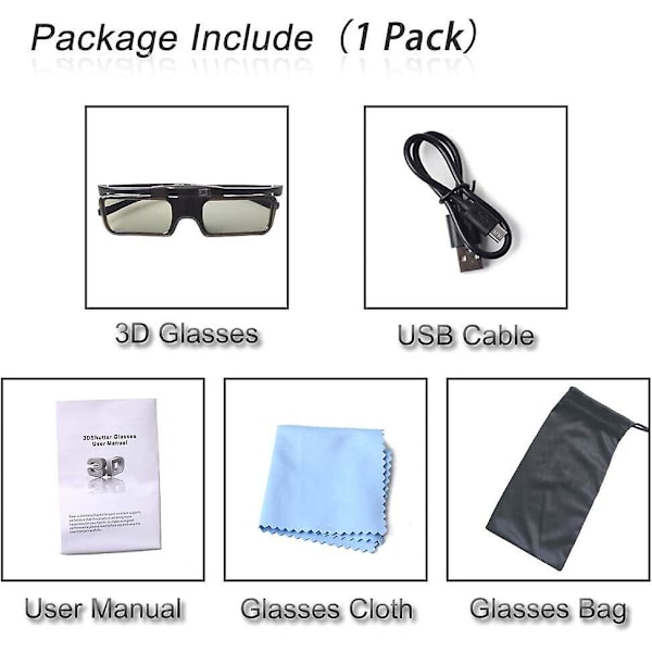 Laderbare Bluetooth RF 3D Aktive Briller for Sony 3D TV-projektorer TDG-BT500A