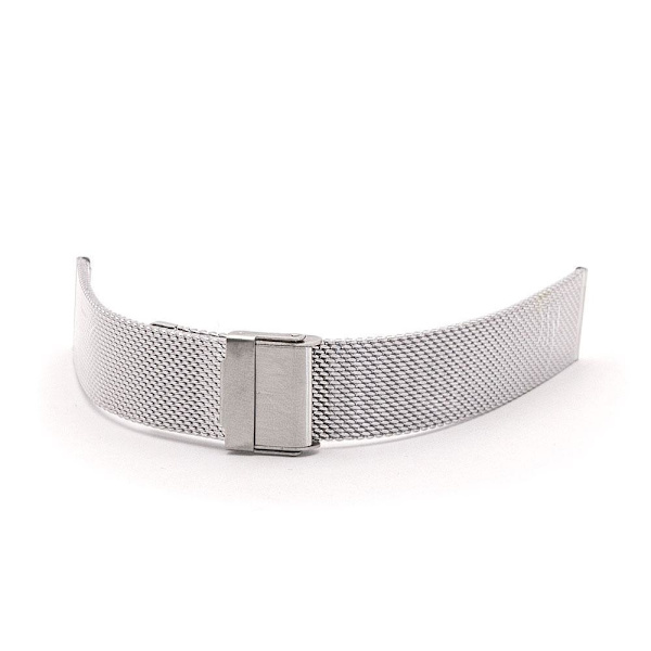 Mesh urrem - Sort eller sølv 20 mm rustfrit stål [JUN] Silver Silver