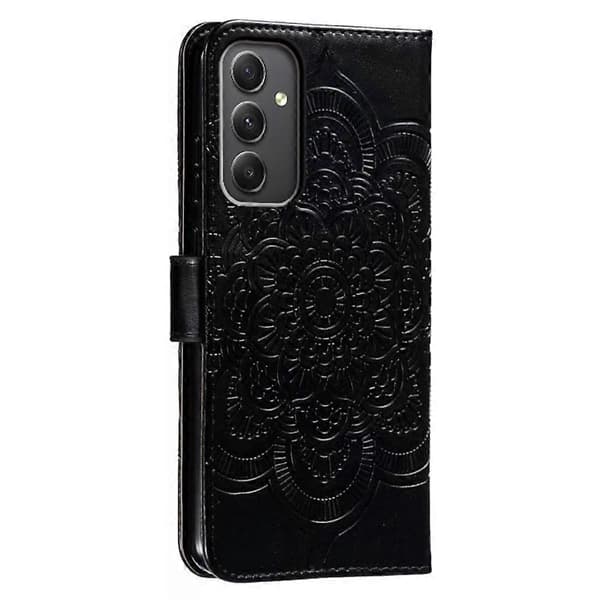 Samsung Galaxy A56 5G PU Läder Mandala Plånboksfodral - Svart[JUN] Multicolor Black