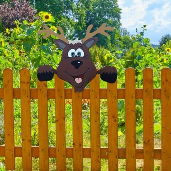 Julegjerde Dekorasjon Hage Gård Dekorasjoner DIY Jul Utendørs Gjerde Kunst Skilt