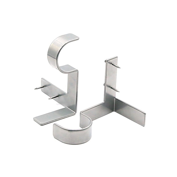 Gardinstangfester Sett med 2 i sølv [JUN] 2Pcs-2Pcs Silver