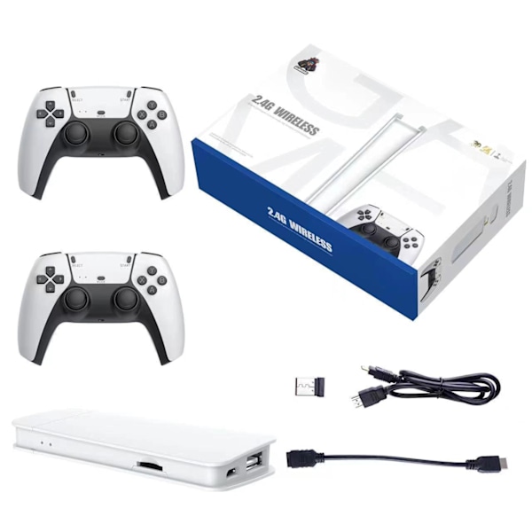 40 000+ 4K HDMI Retrospelkonsol med 2 Trådlösa Handkontroller M15 64G + 20,000 games