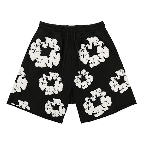 Denim Tears sommer sett for menn, kort erme, svart Black[ch] S