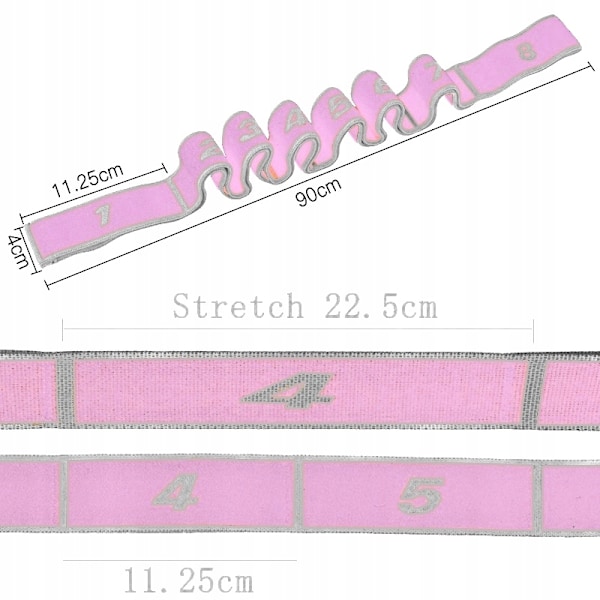 Voimistelukumi venyttelyyn Harjoitusnauha - vaaleanpunainen