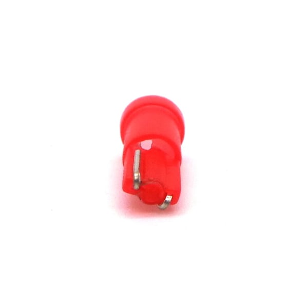10 kpl T5 LED-lamppu W1.2W 12V 50lm Punainen