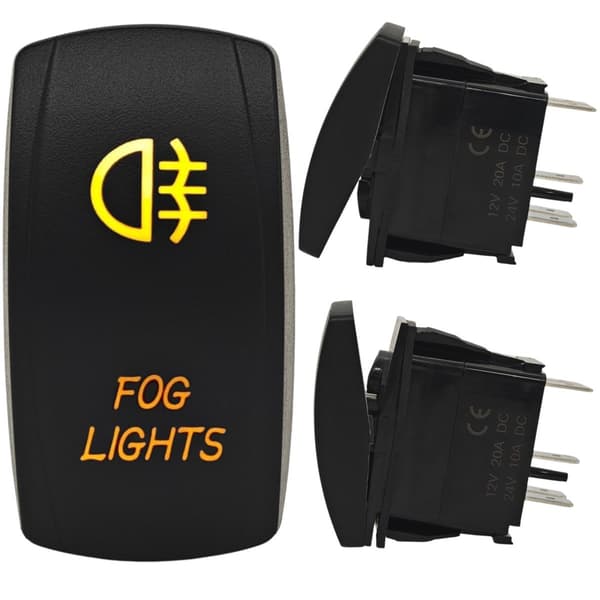 2 kpl Sumuvalokytkin 12-24V On/Off, LED-salvanappi
