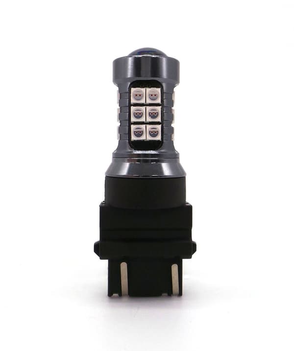2kpl P27/7W LED-lamppu 3157 12V CANBUS 1400lm punainen