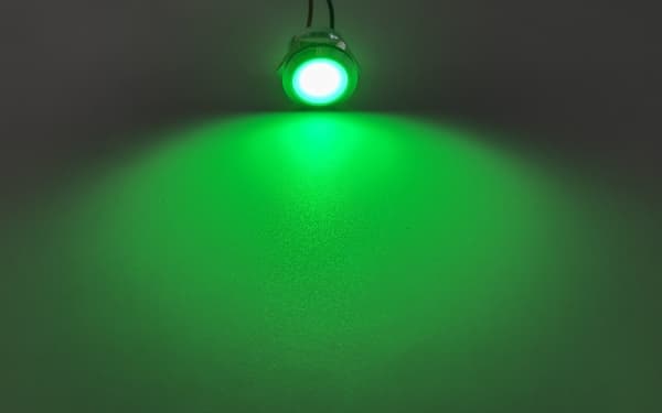 2 st LED instrumentbräda ljus 22mm färger Grön