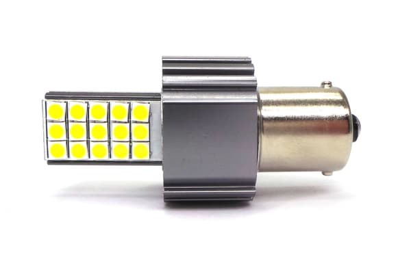 2 st LED-lampor PY21W, BAU15S 12-24V CANBUS vit  Ny