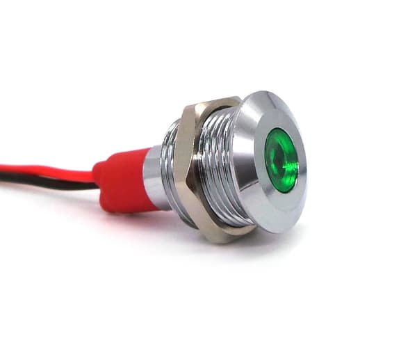 2kpl LED kojelaudan valo 12V värit 14mm Vihreä