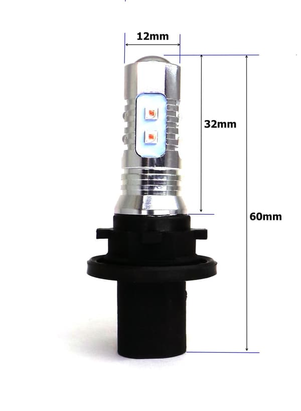 2 kpl LED-lamppu PH24WY 12-24V CANBUS vahva oranssi väri