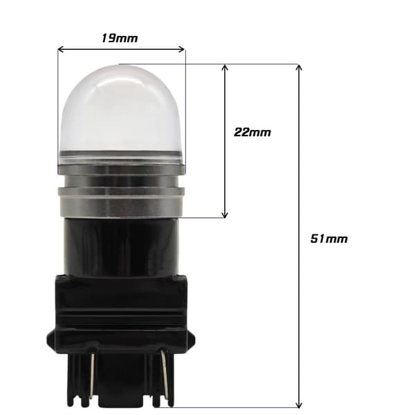 2 kpl P27/7W LED-lamppu 3157 12V 900lm CANBUS punainen