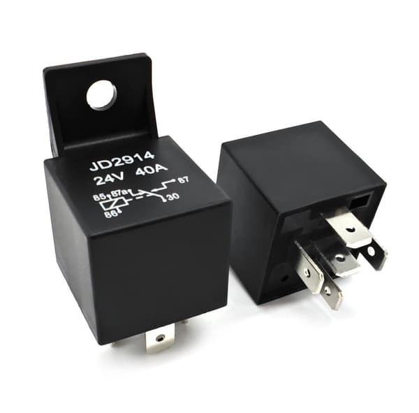 2 kpl monikäyttörele 5 pin 24V 40A