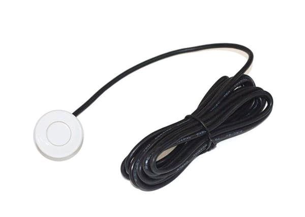 4 parkeringssensorer, summer, 12V kontrolpanel - sæt Hvid
