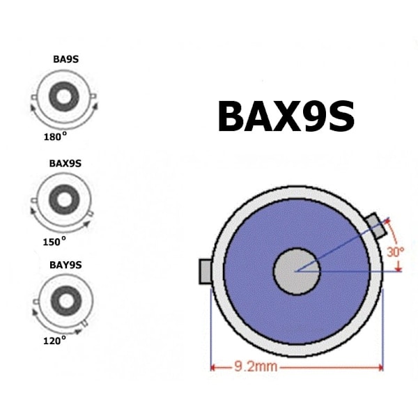 2st H6W LED-lampor BAX9S 12-24V CANBUS vit stark 700lm