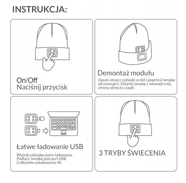 Talvimyssy LED-lamppu, USB, laivastonsininen