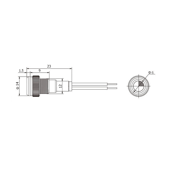 2kpl LED kojelaudan valo 12V värit 14mm Oranssi