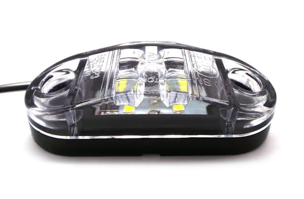 2 stk Markørlampe 2 LED 12-24V farver Hvid