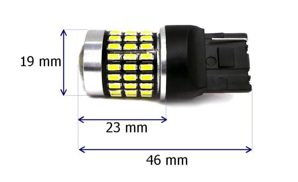 2 st LED-lampor 7440, W21W 12-24V CANBUS 2100lm vit lins