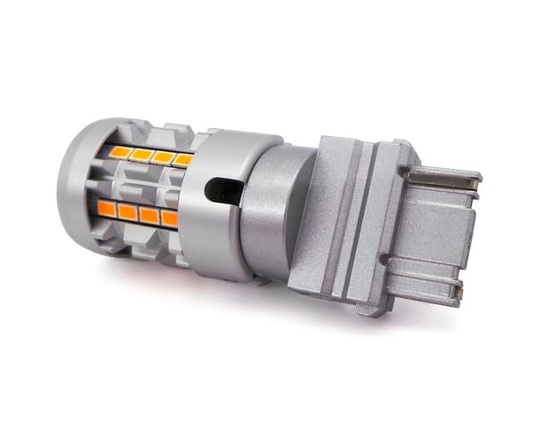 2 kpl LED-lamppu 3156, P27W 12-24V ei vikaa oranssi 100% CAN