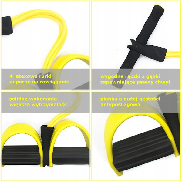 Leg Exerciser för ben-, mag-, lår- och armträning, gul-svart