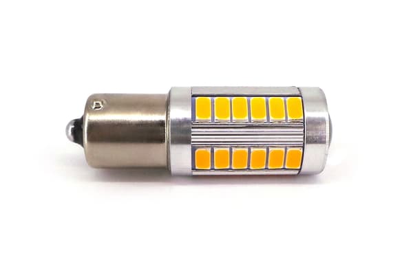 2 kpl LED BA15S, P21W 12V 1300lm CANBUS oranssi