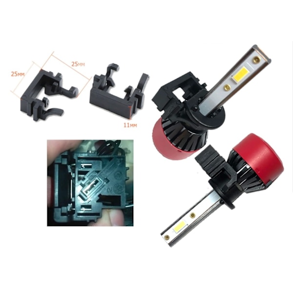 2 kpl Adapteri LED H1 polttimolle, Ford Focus, Mondeo