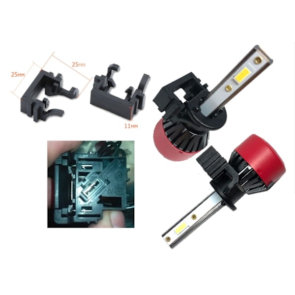 2 kpl Adapteri LED H1 polttimolle, Ford Focus, Mondeo