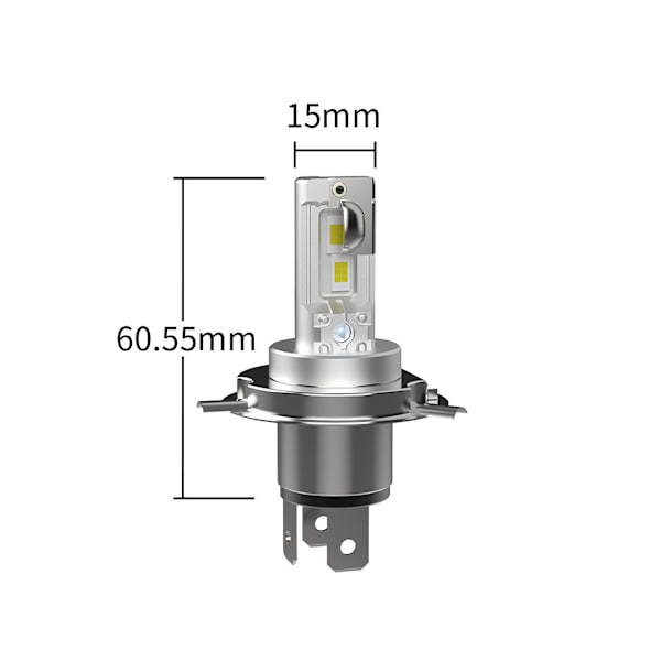 2 kpl H4 LED-lamppu 9V-32V CANBUS 7500lm voimakas valkoinen