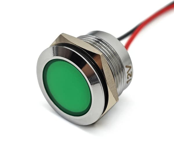2 st LED instrumentbräda ljus 22mm färger Grön