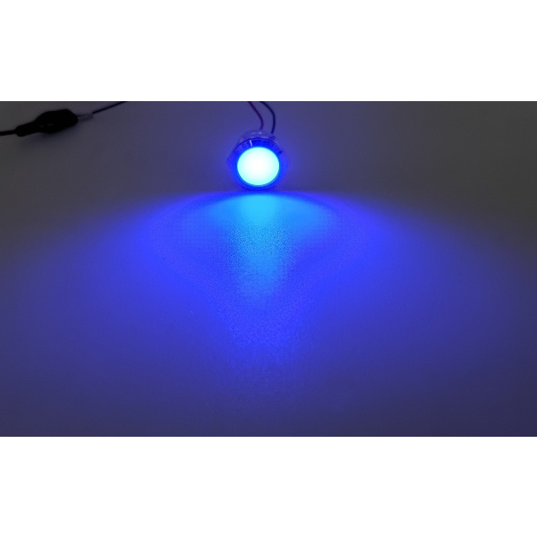 2 kpl LED kojelaudan valo 22mm värit Sininen