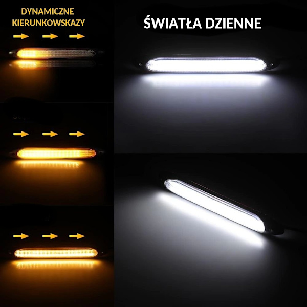DRL FLEX LED-varningsljus + dynamiska blinkers + WOW