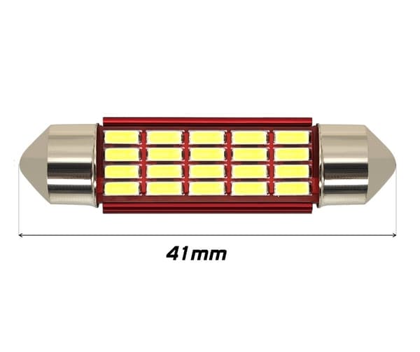 2 kpl C10W hehkulamppu 41mm LED SV8.5 12V CANBUS vahva