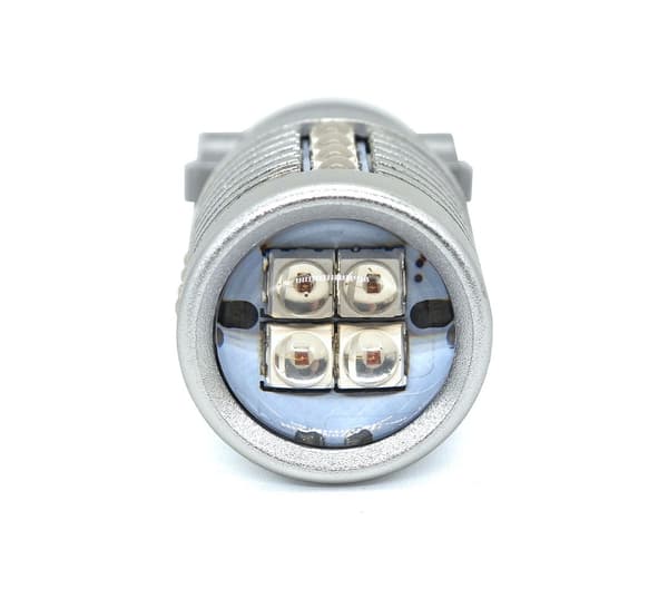 2 kpl P27W LED-lamppu 3156 12-24V CANBUS 2000lm punainen