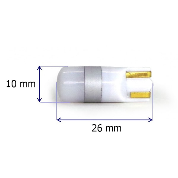 6 kpl LED-lamppu T10, W5W 12V CANBUS 190lm Valkoinen