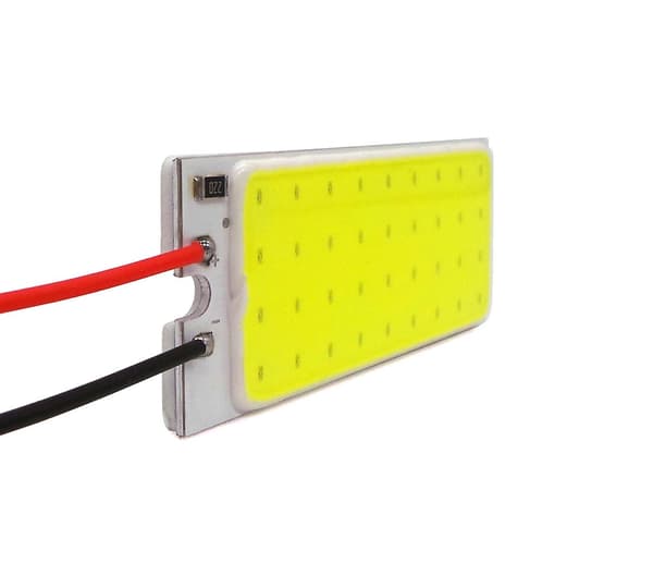 2 st 50mmx20mm COB LED-paneler 12V T10, SV8.5, T4W 500lm
