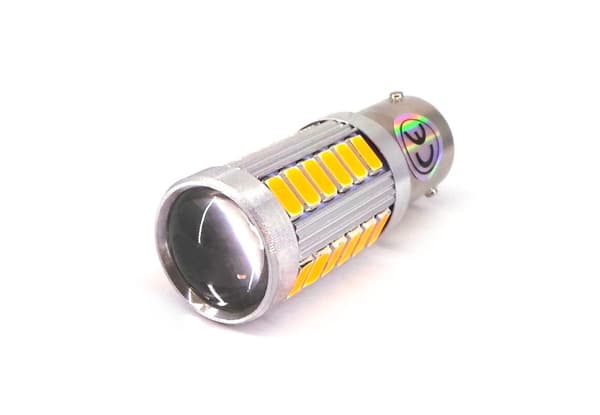 2 st LED-lampor BAU15S, PY21W 12-24V 1300lm CANBUS ORANGE