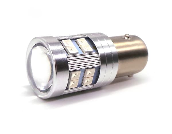 2 kpl P21/4W LED BAZ15D 12-24V CANBUS punainen