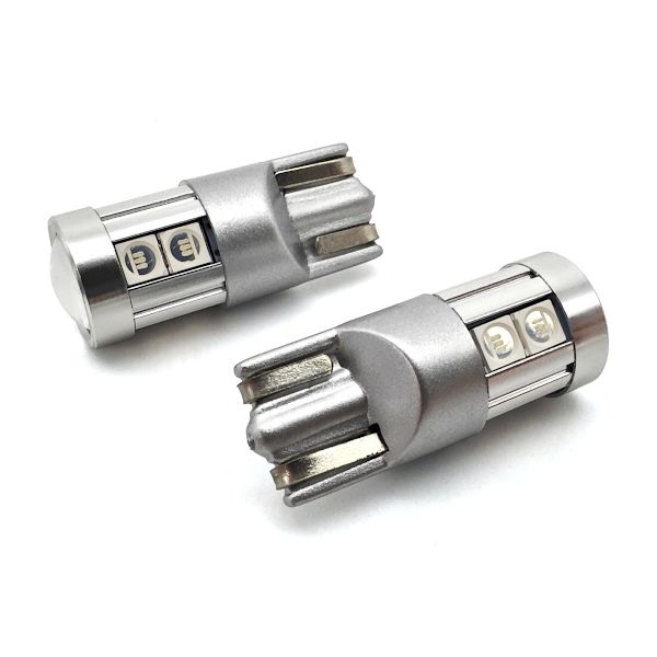 2 kpl W5W LED T10 12-24V CANBUS polttimo 500lm 8 väriä 8 väriä Sininen
