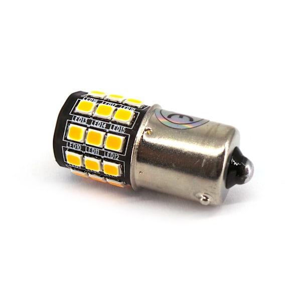 2 kpl LED-lamppu BA15S, P21W 12V CANBUS oranssi