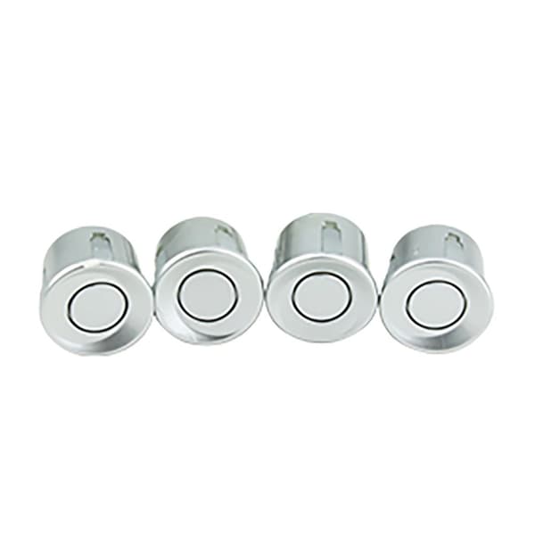 4 parkeringssensorer, summer, 12V kontrollpanel - kit Silver