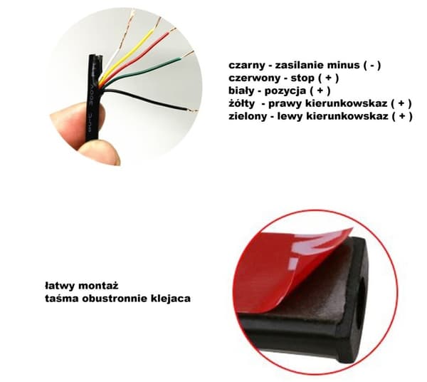 TAKAVALOT FLEX LED pysäytys, sijainti, suunta moottoripyörä