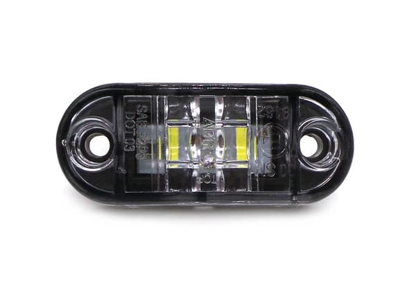 2 stk Markørlampe 2 LED 12-24V farver Hvid